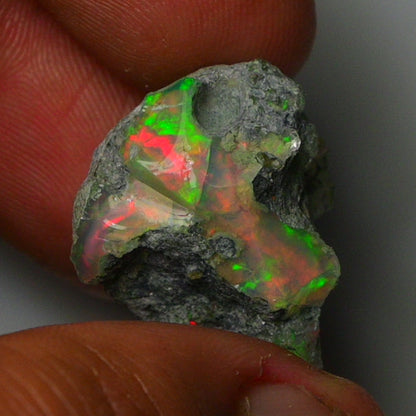 Black Opal Weight: 32.55  Carats | Natural Black Ethiopian Opal Rough - Ready for Cutting & Jewelry