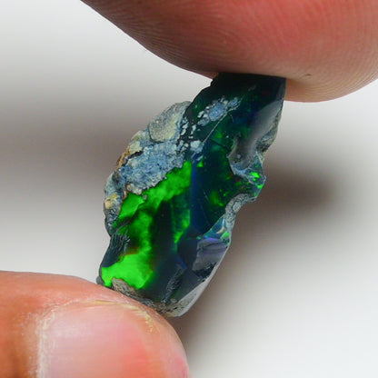 Rare Black Opal 6.20 Carats | Natural Black Ethiopian Opal Rough - Ready for Cutting & Jewelry!