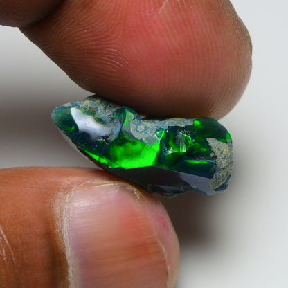 Rare Black Opal 6.20 Carats | Natural Black Ethiopian Opal Rough - Ready for Cutting & Jewelry!