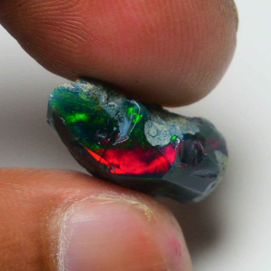 Rare Black Opal 6.20 Carats | Natural Black Ethiopian Opal Rough - Ready for Cutting & Jewelry!