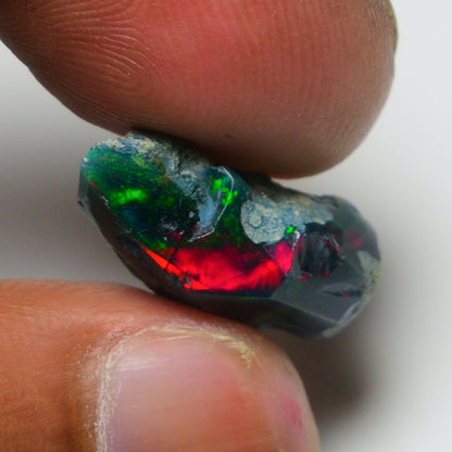 Rare Black Opal 6.20 Carats | Natural Black Ethiopian Opal Rough - Ready for Cutting & Jewelry!