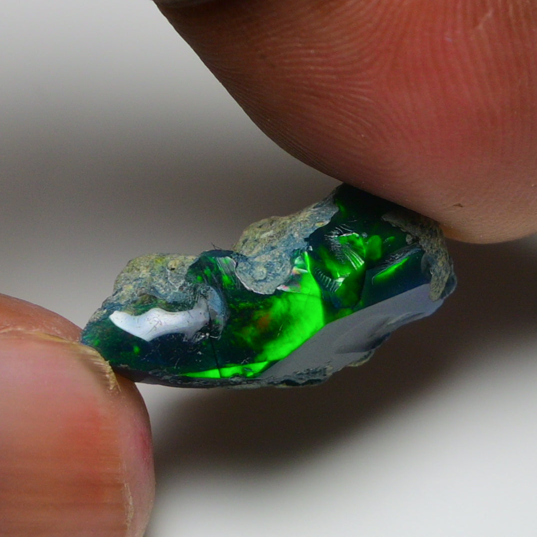 Rare Black Opal 6.20 Carats | Natural Black Ethiopian Opal Rough - Ready for Cutting & Jewelry!