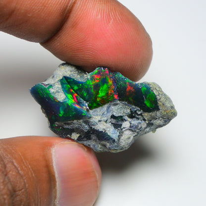Rare Black Opal 31.85 Carats | Natural Black Ethiopian Opal Rough - Ready for Cutting & Jewelry!