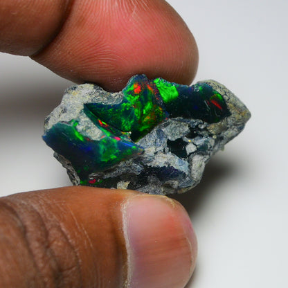 Rare Black Opal 31.85 Carats | Natural Black Ethiopian Opal Rough - Ready for Cutting & Jewelry!