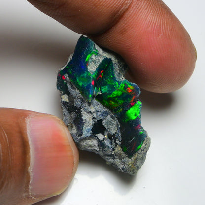 Rare Black Opal 31.85 Carats | Natural Black Ethiopian Opal Rough - Ready for Cutting & Jewelry!