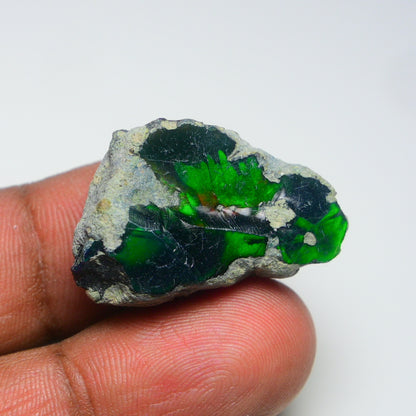 Rare Black Opal 21.00 Carats | Natural Black Ethiopian Opal Rough - Ready for Cutting & Jewelry!