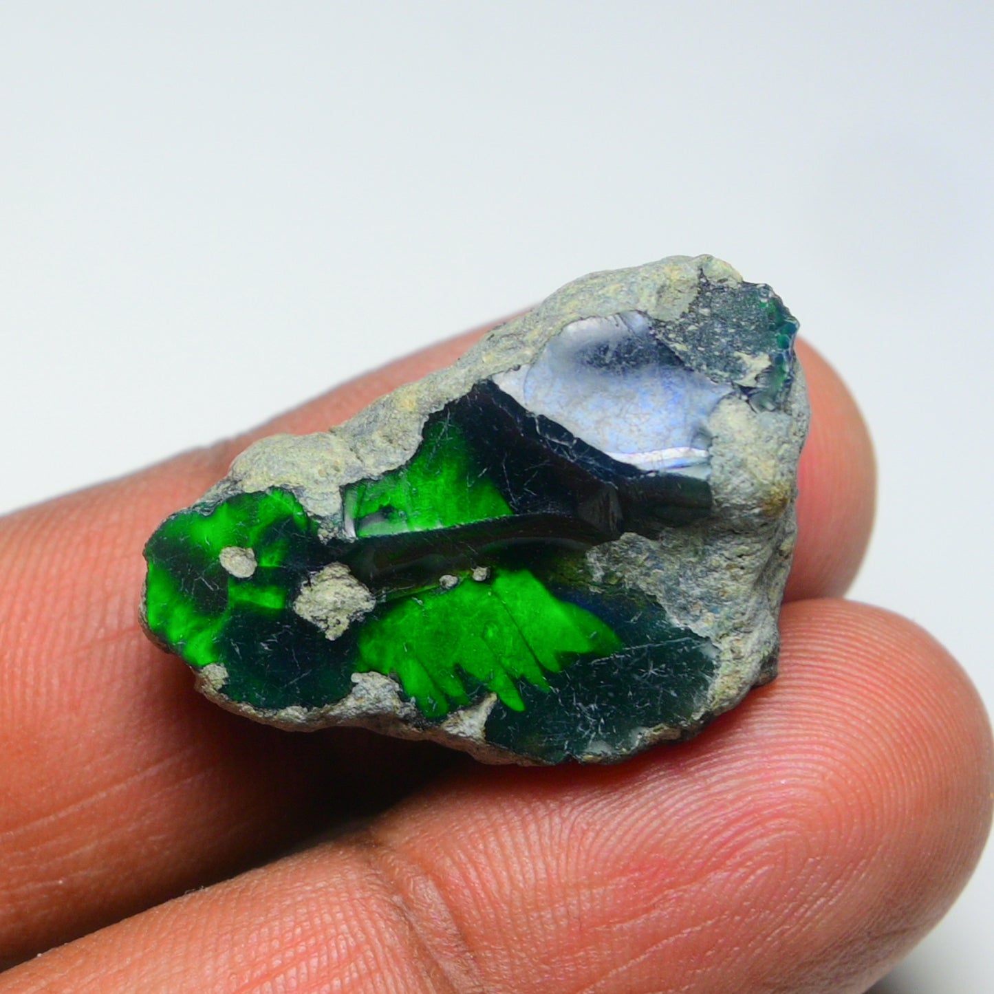 Rare Black Opal 21.00 Carats | Natural Black Ethiopian Opal Rough - Ready for Cutting & Jewelry!