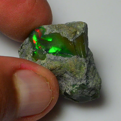 Black Opal Weight: 30.5  Carats | Natural Black Ethiopian Opal Rough - Ready for Cutting & Jewelry
