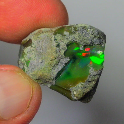 Black Opal Weight: 30.5  Carats | Natural Black Ethiopian Opal Rough - Ready for Cutting & Jewelry