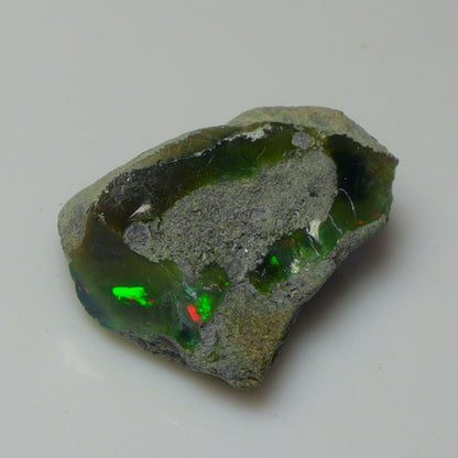 Black Opal Weight: 30.5  Carats | Natural Black Ethiopian Opal Rough - Ready for Cutting & Jewelry