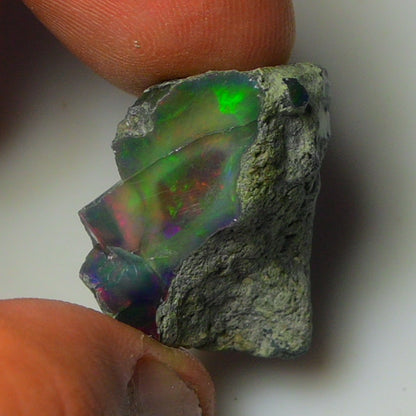 Black Opal Weight: 26.30  Carats | Natural Black Ethiopian Opal Rough - Ready for Cutting & Jewelry