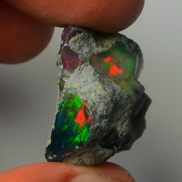 Black Opal Weight: 26.30  Carats | Natural Black Ethiopian Opal Rough - Ready for Cutting & Jewelry