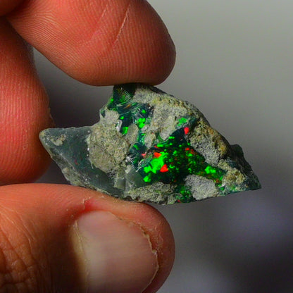 Black Opal Weight: 23.35  Carats | Natural Black Ethiopian Opal Rough - Ready for Cutting & Jewelry