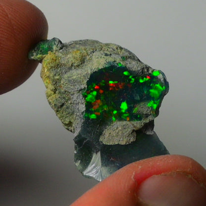 Black Opal Weight: 23.35  Carats | Natural Black Ethiopian Opal Rough - Ready for Cutting & Jewelry