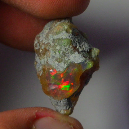 Black Opal Weight: 28.65  Carats | Natural Black Ethiopian Opal Rough - Ready for Cutting & Jewelry