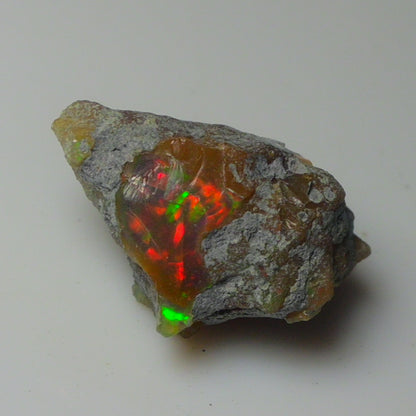 Black Opal Weight: 28.65  Carats | Natural Black Ethiopian Opal Rough - Ready for Cutting & Jewelry