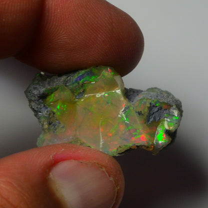 Black Opal Weight: 25.60  Carats | Natural Black Ethiopian Opal Rough - Ready for Cutting & Jewelry