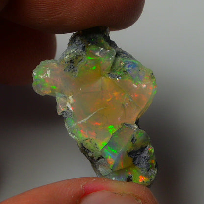 Black Opal Weight: 25.60  Carats | Natural Black Ethiopian Opal Rough - Ready for Cutting & Jewelry