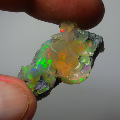 Black Opal Weight: 25.60  Carats | Natural Black Ethiopian Opal Rough - Ready for Cutting & Jewelry