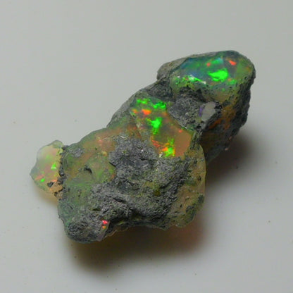 Black Opal Weight: 25.60  Carats | Natural Black Ethiopian Opal Rough - Ready for Cutting & Jewelry