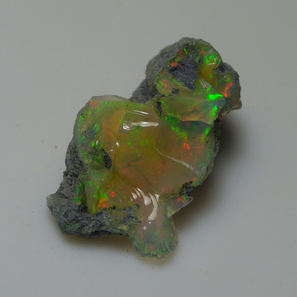Black Opal Weight: 25.60  Carats | Natural Black Ethiopian Opal Rough - Ready for Cutting & Jewelry