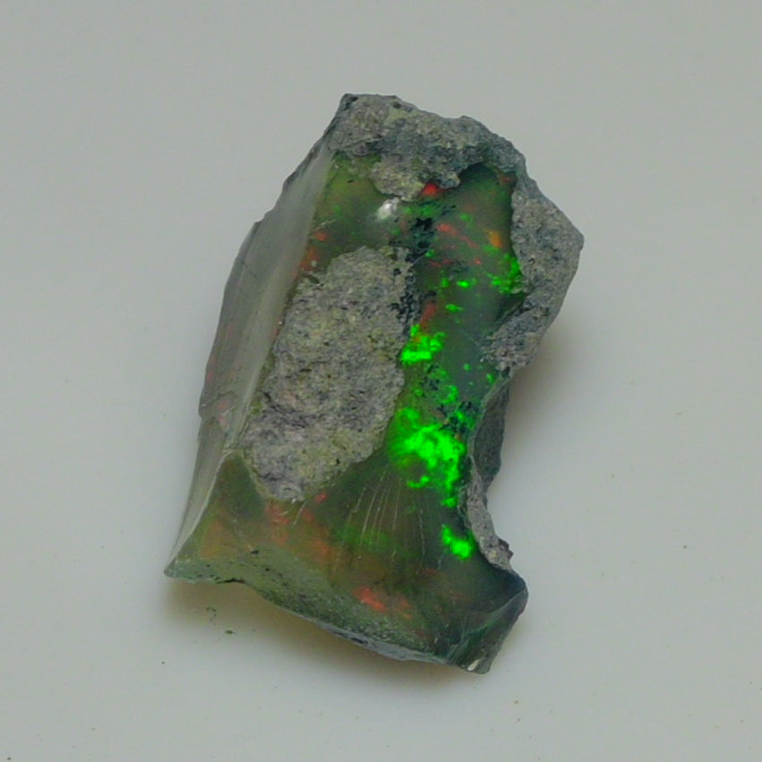 Black Opal Weight: 24.45  Carats | Natural Black Ethiopian Opal Rough - Ready for Cutting & Jewelry