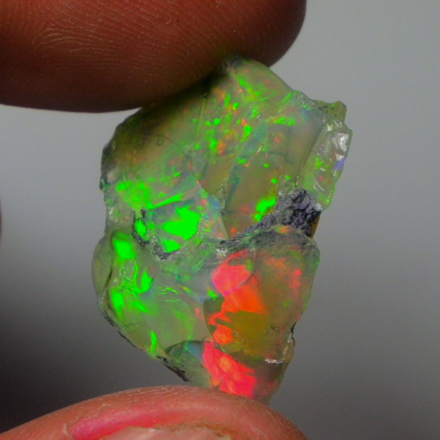 Black Opal Weight:  26.75  Carats | Natural Black Ethiopian Opal Rough - Ready for Cutting & Jewelry