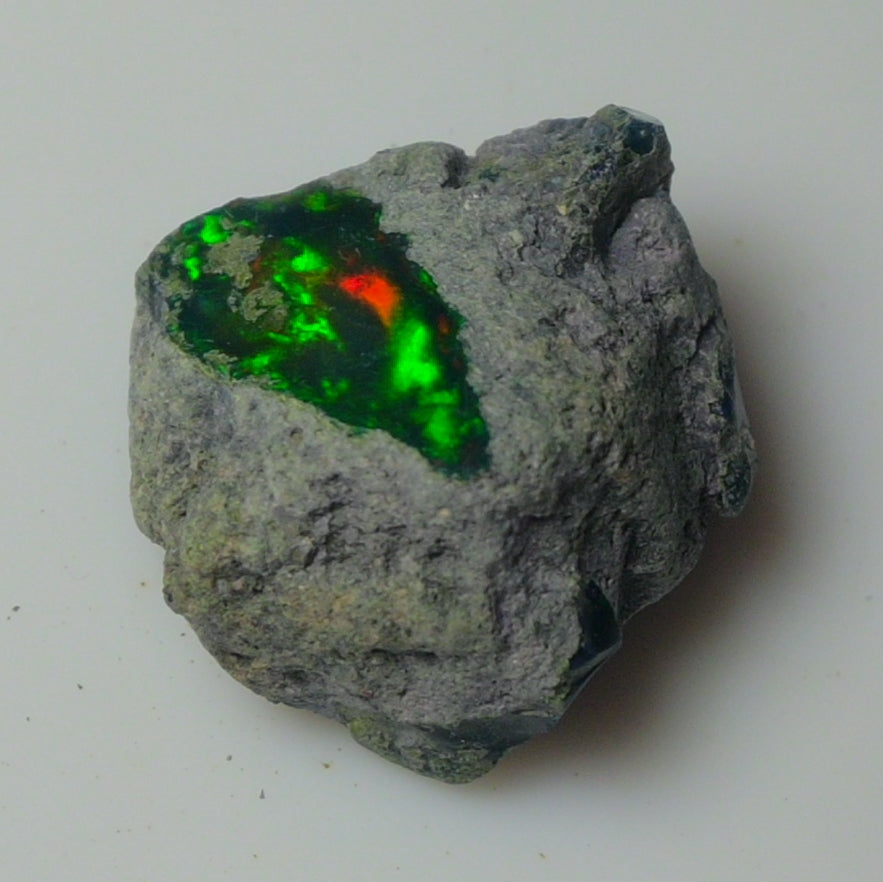 Black Opal Weight:  18.90  Carats | Natural Black Ethiopian Opal Rough - Ready for Cutting & Jewelry