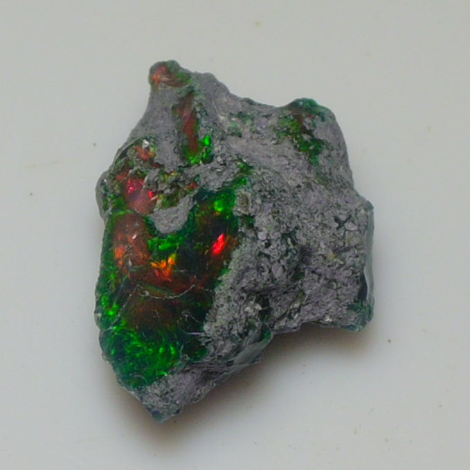 Black Opal Weight: 16.80  Carats | Natural Black Ethiopian Opal Rough - Ready for Cutting & Jewelry