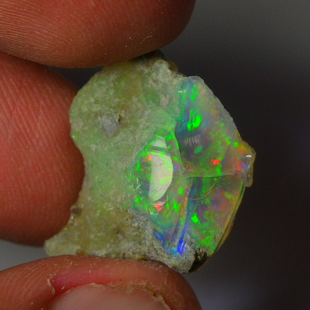 Black Opal Weight: 16.90  Carats | Natural Black Ethiopian Opal Rough - Ready for Cutting & Jewelry