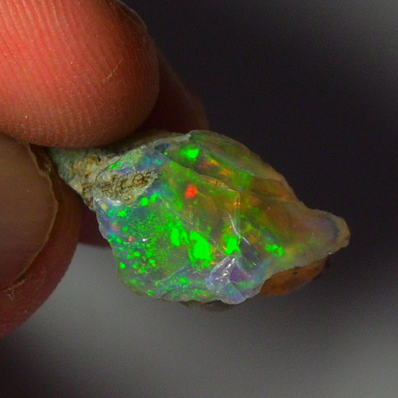 Black Opal Weight: 16.90  Carats | Natural Black Ethiopian Opal Rough - Ready for Cutting & Jewelry