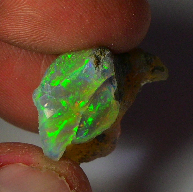 Black Opal Weight: 16.90  Carats | Natural Black Ethiopian Opal Rough - Ready for Cutting & Jewelry