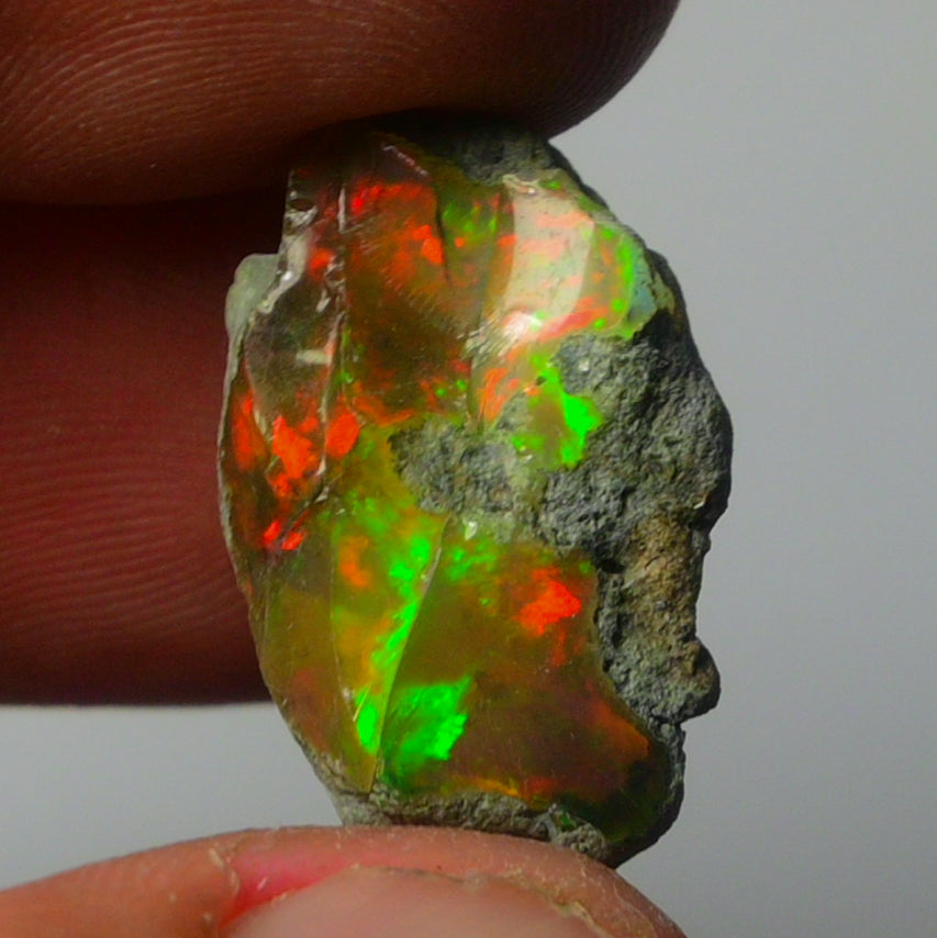 Black Opal Weight: 15.90  Carats | Natural Black Ethiopian Opal Rough - Ready for Cutting & Jewelry