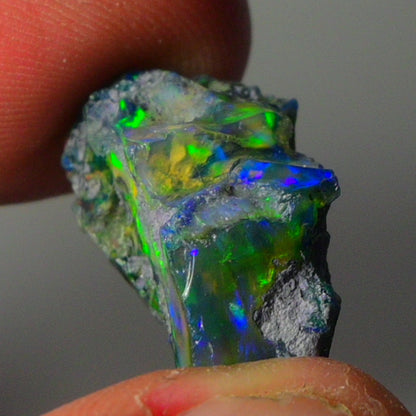 Black Opal Weight: 12.50  Carats | Natural Black Ethiopian Opal Rough - Ready for Cutting & Jewelry