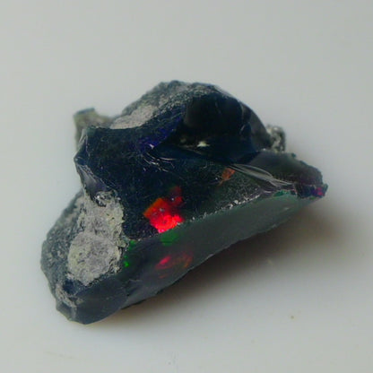 Black Opal Weight: 14.00  Carats | Natural Black Ethiopian Opal Rough - Ready for Cutting & Jewelry
