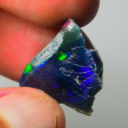 Black Opal Weight: 14.00  Carats | Natural Black Ethiopian Opal Rough - Ready for Cutting & Jewelry