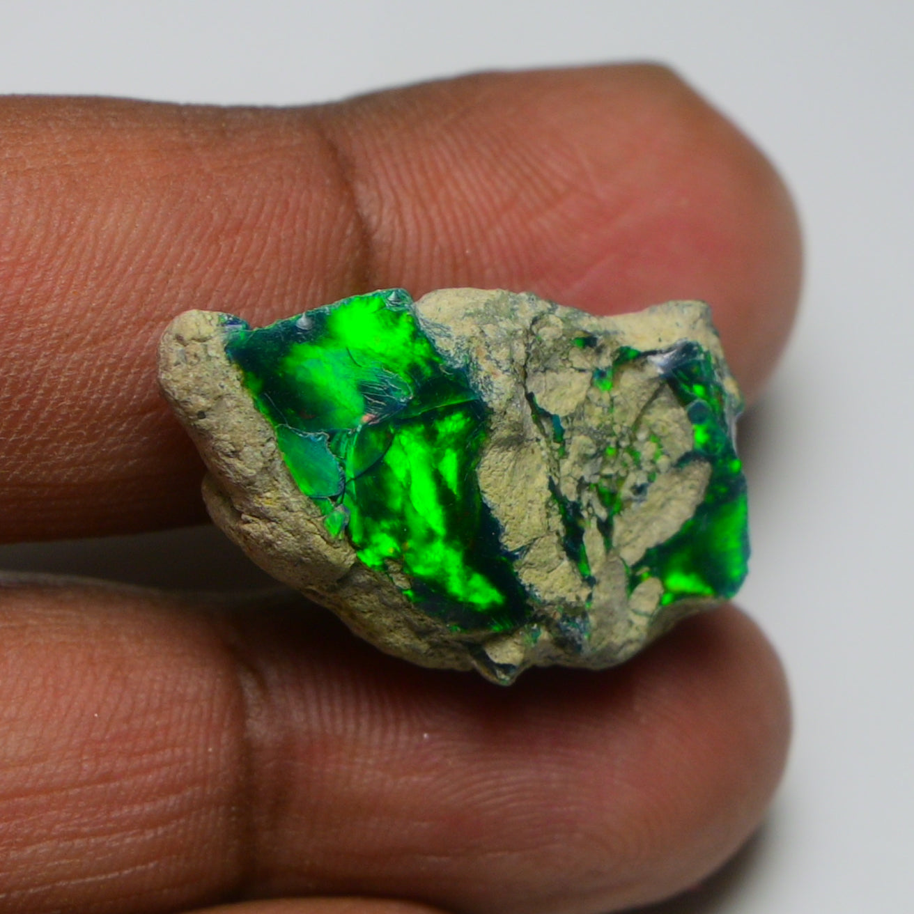 Rare Black Opal 21.75 Carats | Natural Black Ethiopian Opal Rough - Ready for Cutting & Jewelry!