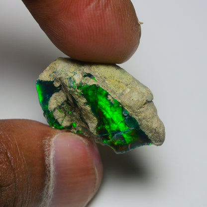 Rare Black Opal 21.75 Carats | Natural Black Ethiopian Opal Rough - Ready for Cutting & Jewelry!