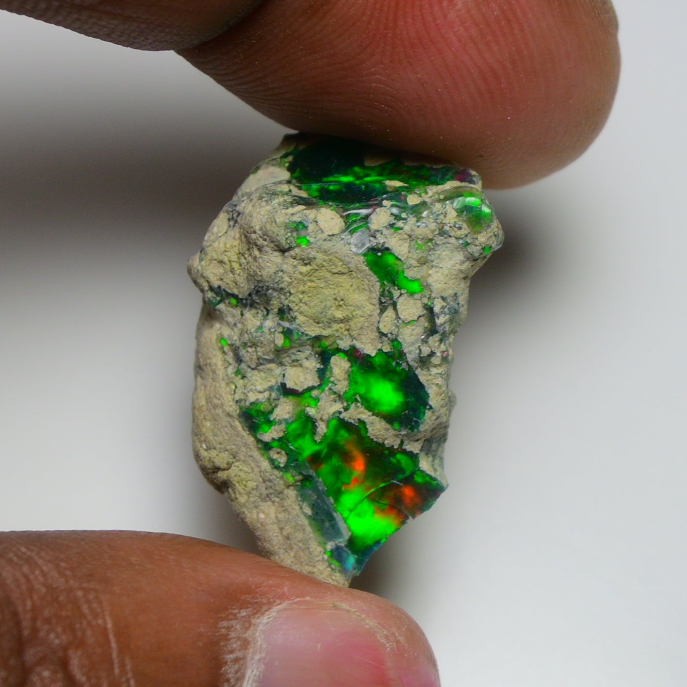 Rare Black Opal 21.75 Carats | Natural Black Ethiopian Opal Rough - Ready for Cutting & Jewelry!