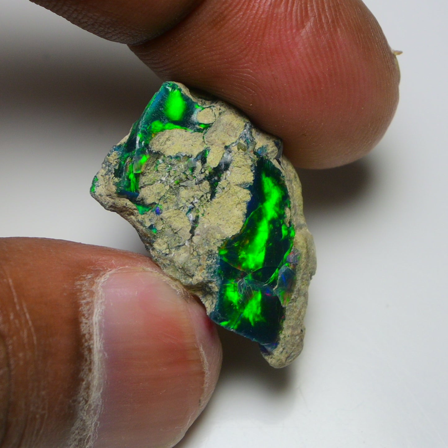 Rare Black Opal 21.75 Carats | Natural Black Ethiopian Opal Rough - Ready for Cutting & Jewelry!