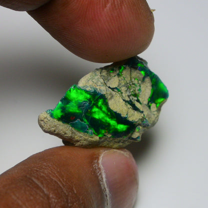 Rare Black Opal 21.75 Carats | Natural Black Ethiopian Opal Rough - Ready for Cutting & Jewelry!