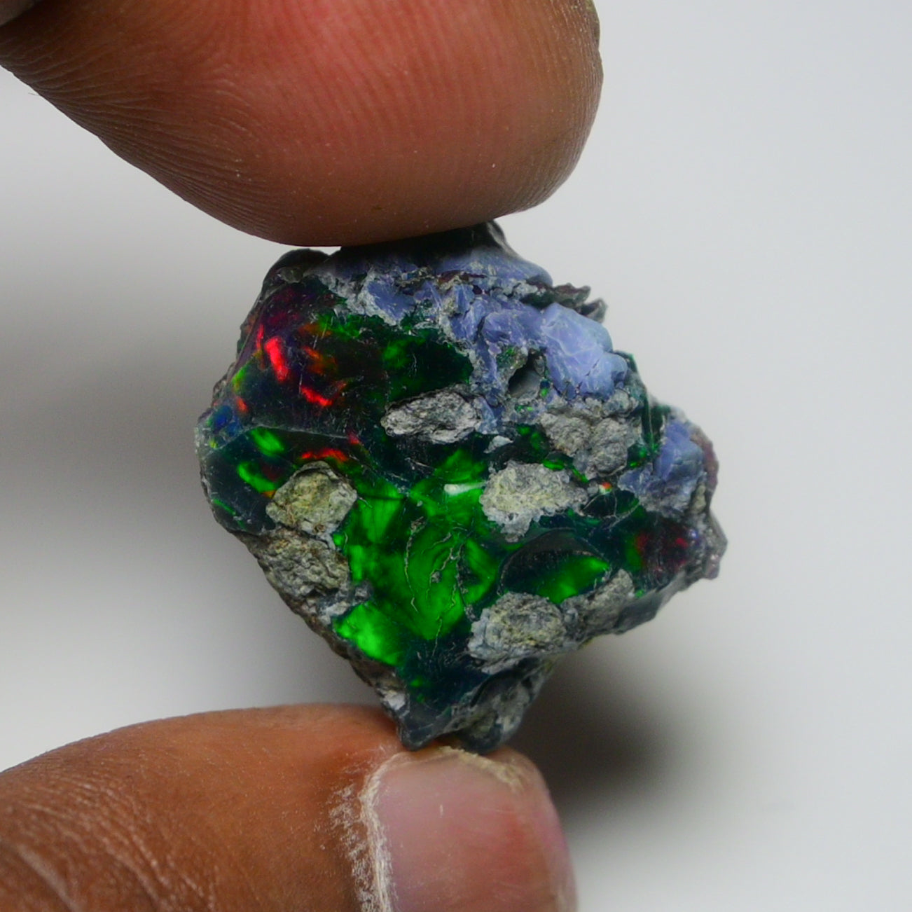 Rare Black Opal 18.55 Carats | Natural Black Ethiopian Opal Rough - Ready for Cutting & Jewelry!