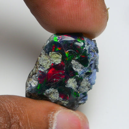 Rare Black Opal 18.55 Carats | Natural Black Ethiopian Opal Rough - Ready for Cutting & Jewelry!