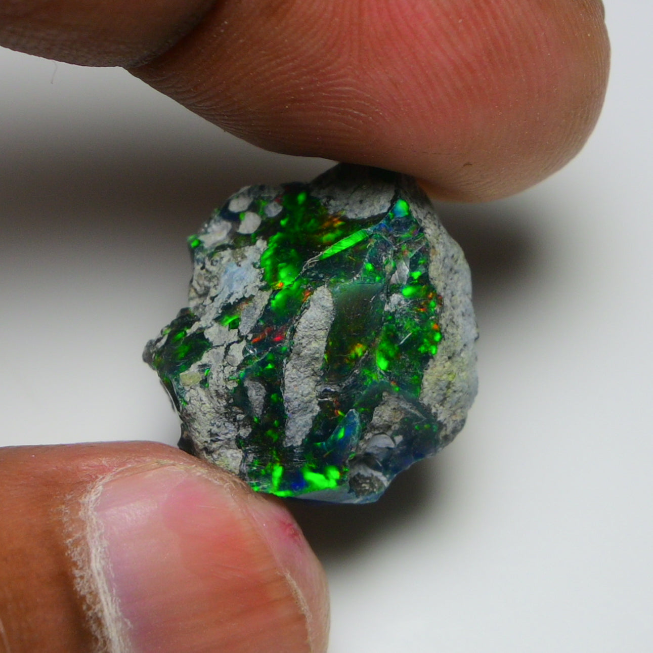 Rare Black Opal 16.45 Carats | Natural Black Ethiopian Opal Rough - Ready for Cutting & Jewelry!