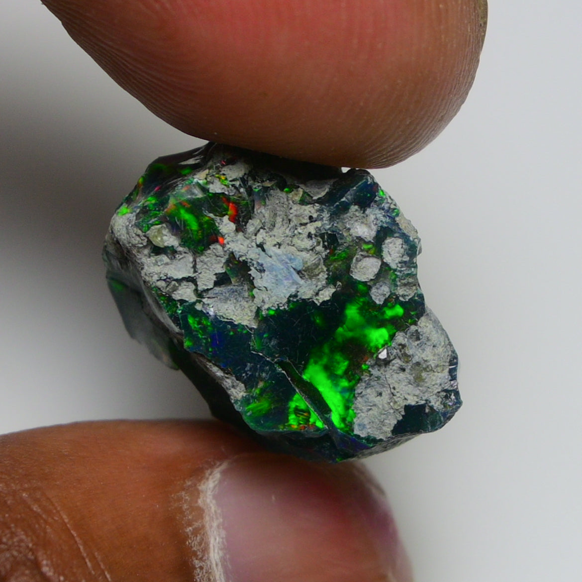 Rare Black Opal 16.45 Carats | Natural Black Ethiopian Opal Rough - Ready for Cutting & Jewelry!