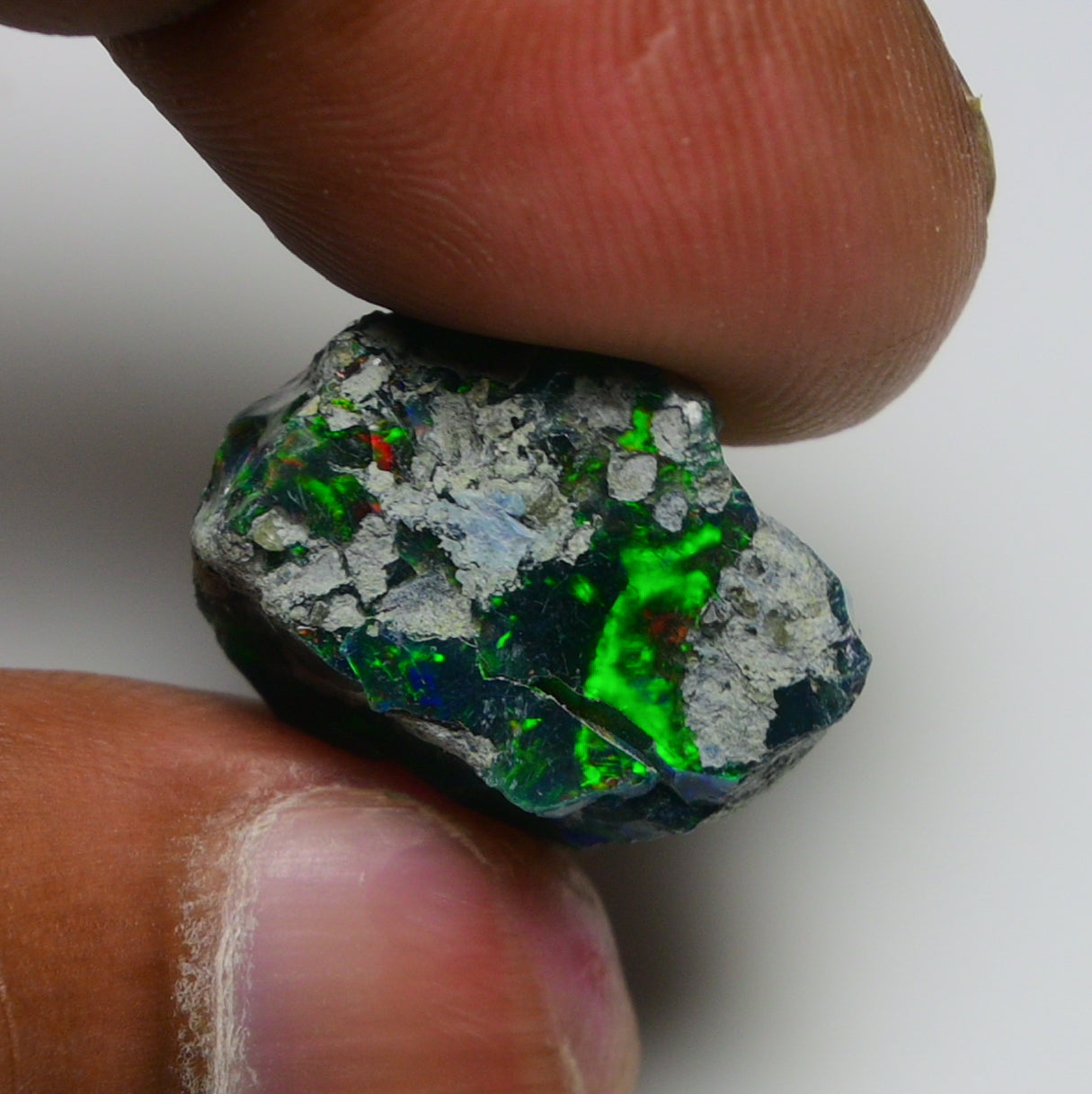 Rare Black Opal 16.45 Carats | Natural Black Ethiopian Opal Rough - Ready for Cutting & Jewelry!