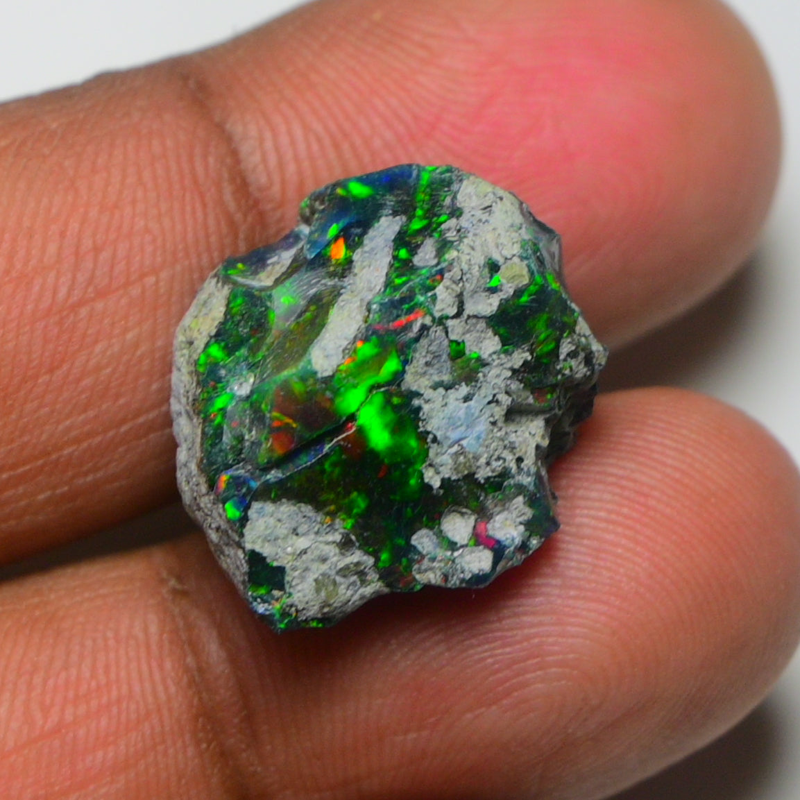 Rare Black Opal 16.45 Carats | Natural Black Ethiopian Opal Rough - Ready for Cutting & Jewelry!