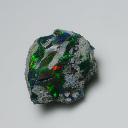 Rare Black Opal 16.45 Carats | Natural Black Ethiopian Opal Rough - Ready for Cutting & Jewelry!