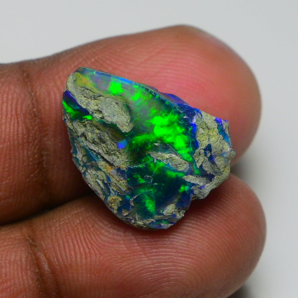 Rare Black Opal 9.75 Carats | Natural Black Ethiopian Opal Rough - Ready for Cutting & Jewelry!