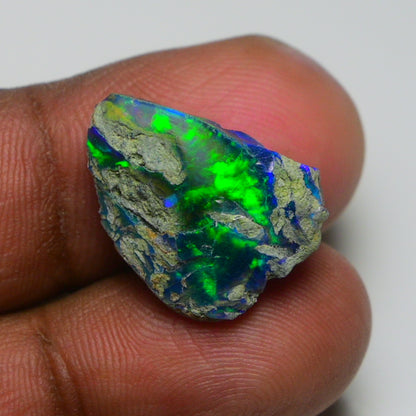 Rare Black Opal 9.75 Carats | Natural Black Ethiopian Opal Rough - Ready for Cutting & Jewelry!